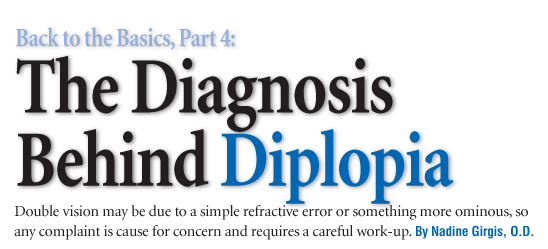 back to the basics, part 4: the diagnosis behind diplopia