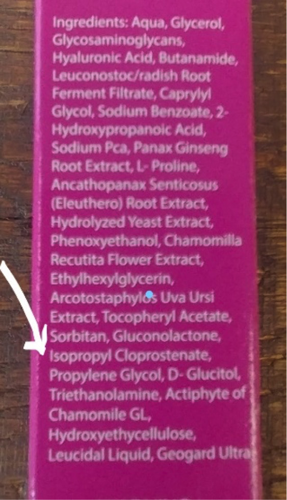 Fig. 4. One of the most common synthetic prostaglandins is isopropyl cloprostenate.
