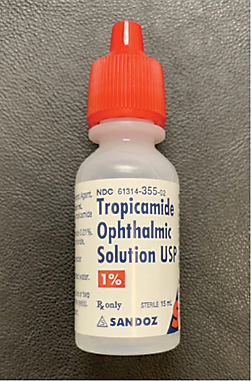 Tropicamide has a strong mydriatic effect.