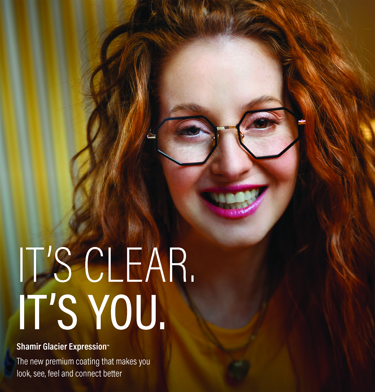 Shamir says that the company's Glacier Expression lens coating helps spectacle wearers see better and gain confidence.