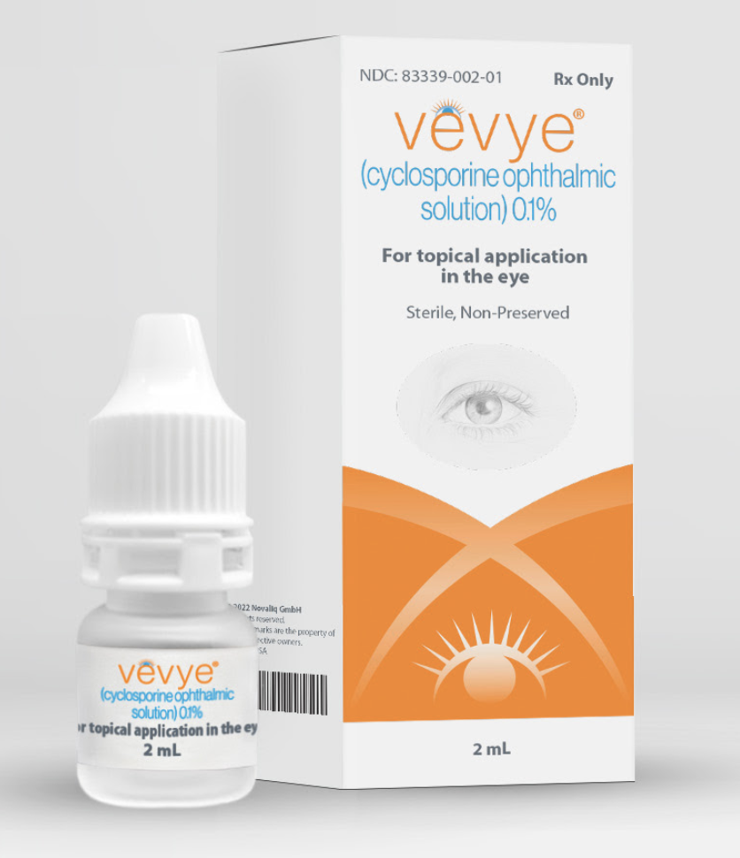 Vevye, formerly known as CyclASol, is a water- and preservative-free drop for DED.
