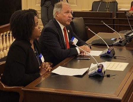Optometrists Chris Quinn and Jessica Garden testified in favor of New Jersey's laser bill, AB 5445, on behalf of the NJSOP during a Committee hearing last week. 