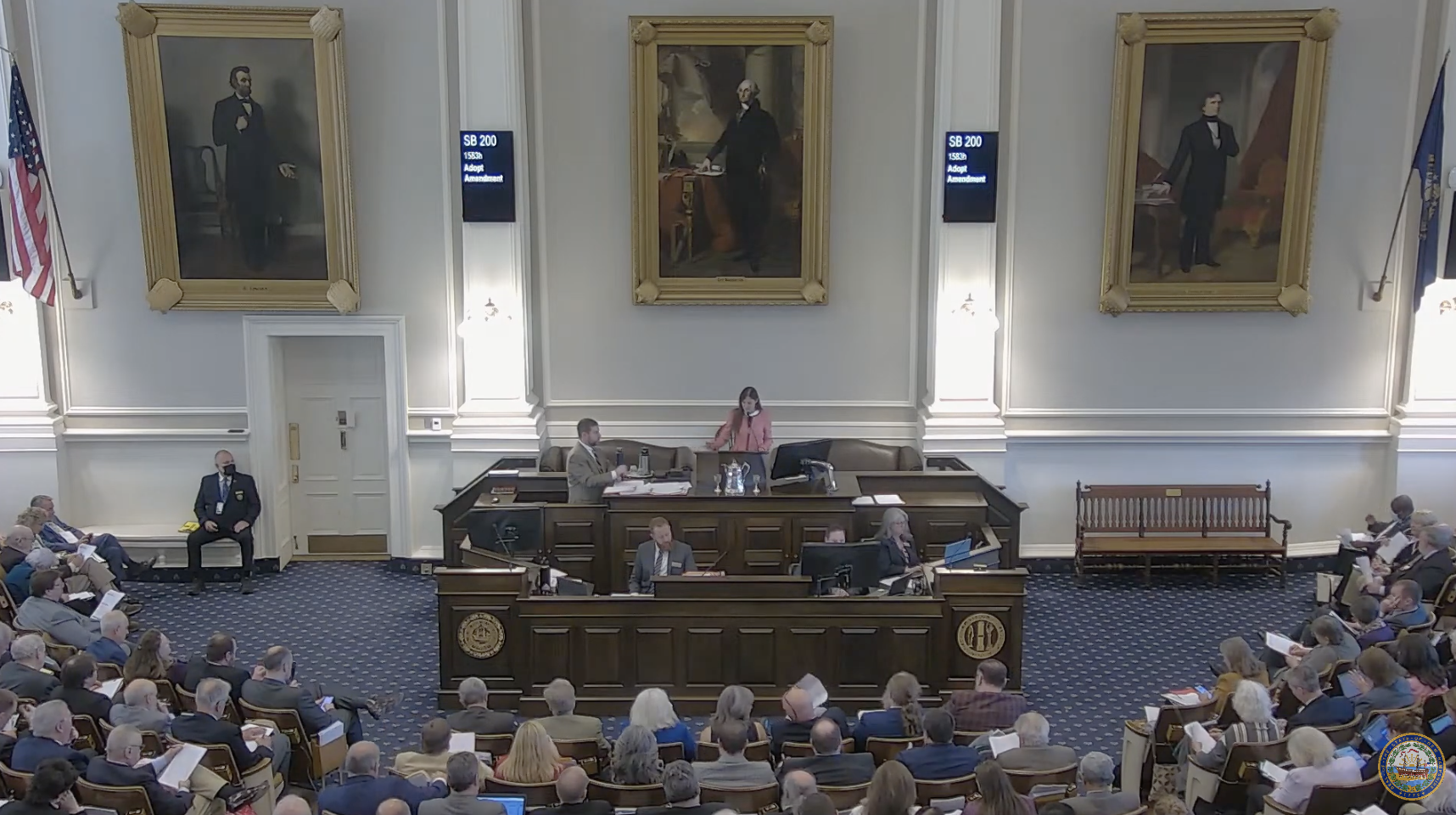 An amendment to SB 200 was proposed in the New Hampshire House to delay mRNA vaccines by two years, which was denied with a vote of 105-275. 