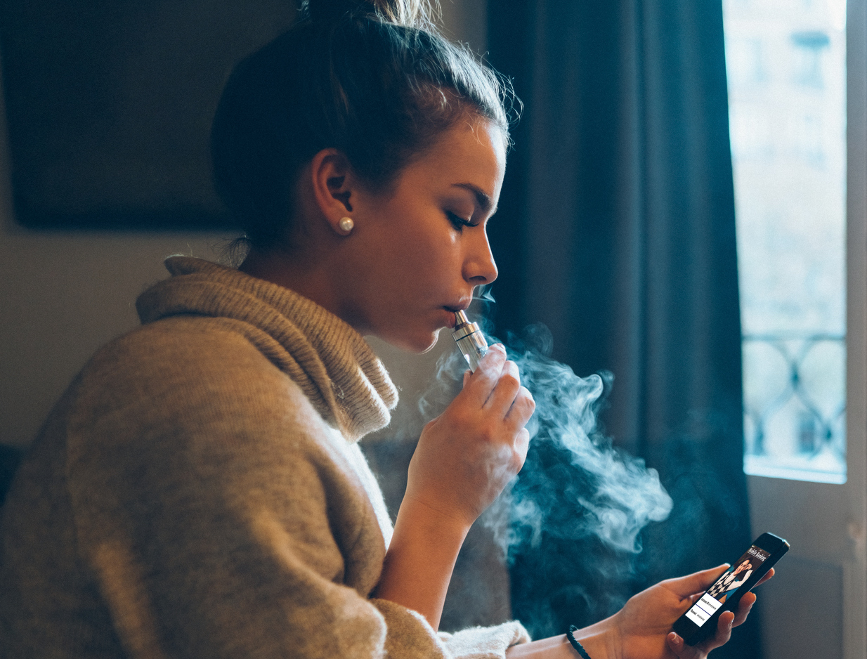 Over half of adolescents surveyed reported that they had used e-cigarettes or cigarettes ever in their lives, with more recent use equating to worse symptom frequency and severity. 