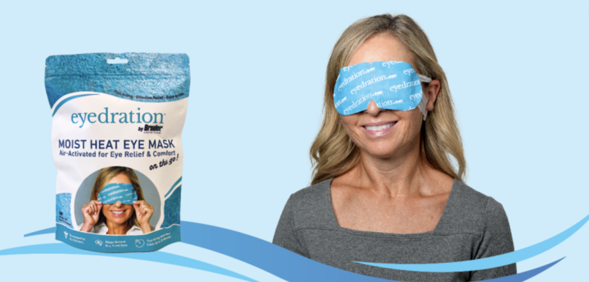 Bruder now offers an air-activated moist heat mask for on-the-go use.