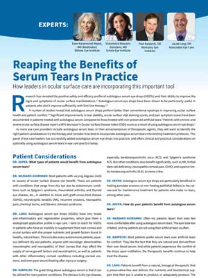 Reaping the Benefits of Serum Tears in Practice